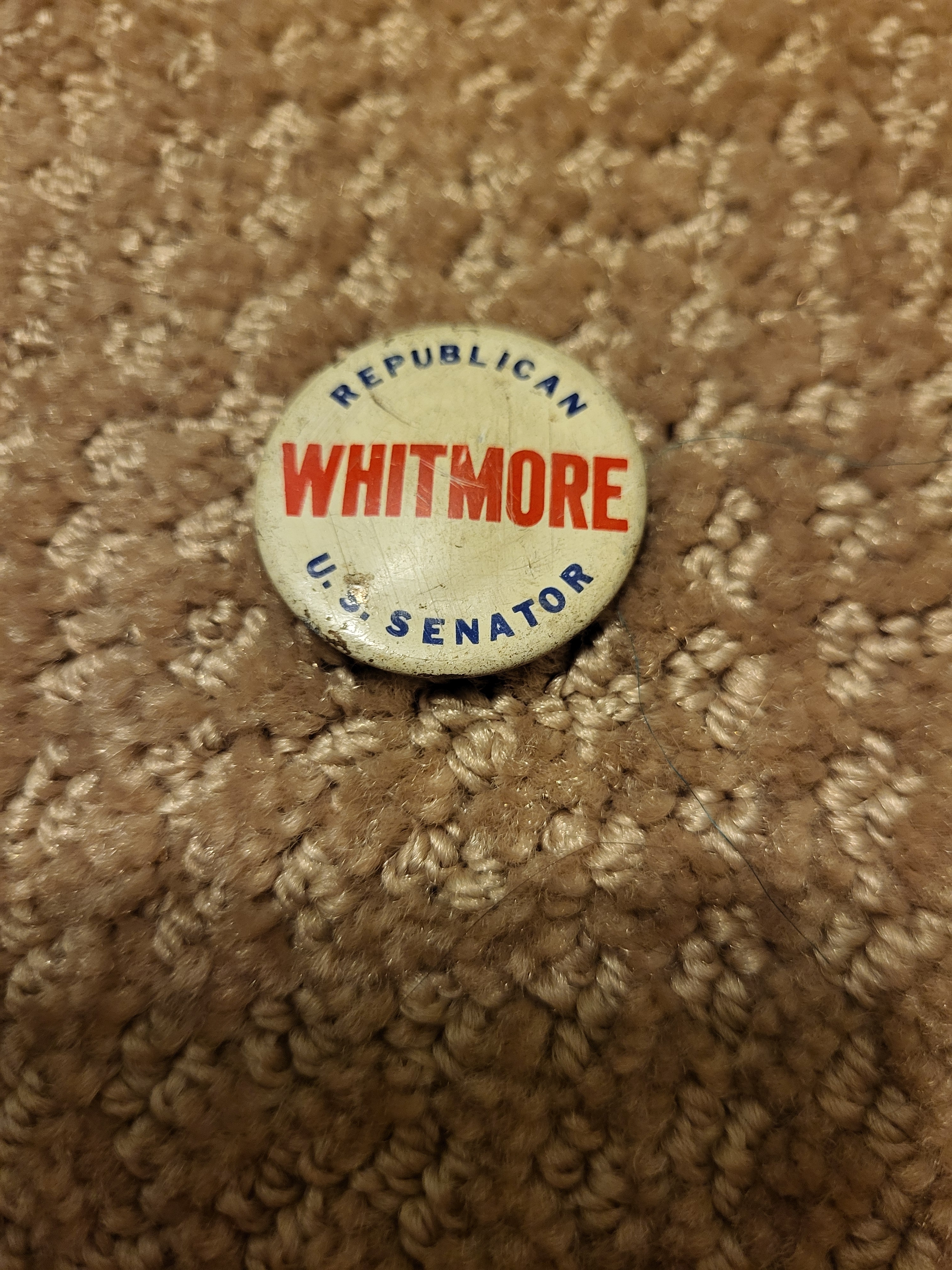 Whitmore Republican U.S. Senator Campaign Pin - Red, Blue, White